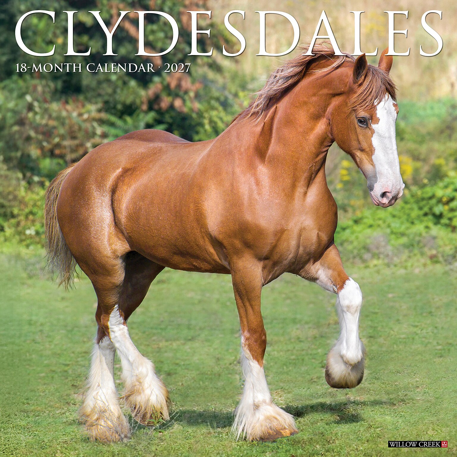 2027 Willow Creek Clydesdales 12 x 12 Monthly Wall Calendar, Assorted Colors (59784)