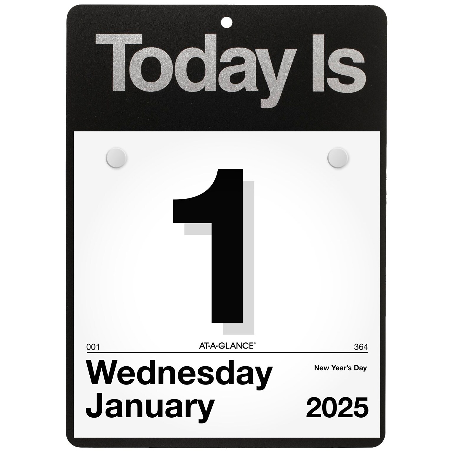 2027 AT-A-GLANCE Today Is 6.63 x 9.13 Daily Wall Calendar, White/Black (K1-00-27)