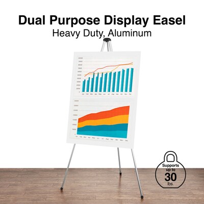 Quill Brand® HD Flipchart/Easel, Aluminum (28221US/50450US)