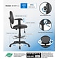 Boss Black Caressoft Drafting Stools W/Adj Arms & Footring