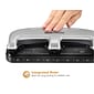 Bostitch EZ Squeeze 3-Hole Punch, 20-Sheet Capacity, Silver/Black (ACI2220)