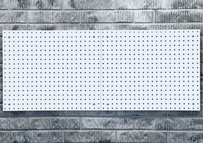 Triton Products White Polypropylene Pegboards with 1/4 In. Hole Size, Set of 2 (019)