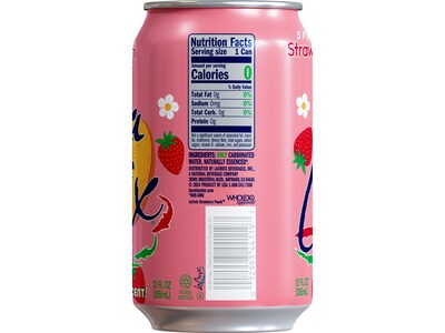 Lacroix Strawberry Peach Flavored Sparkling Seltzer Water, 12 fl. oz., 12 Cans/Pack, 2 Packs/Box (15021880)