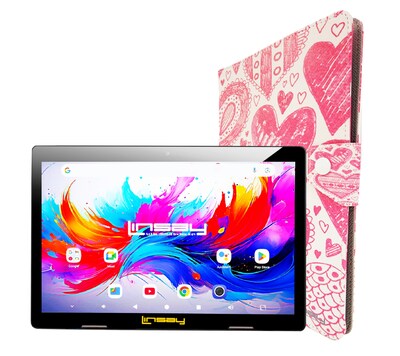Linsay F10 Series 10.1" Tablet, Wi-Fi, Octa Core, 256GB eMMC, Android 15, with Love Case (F10XIPGCLOVPLUS)