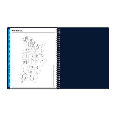 2025-2026 Blue Sky Collegiate 8.5" x 11" Academic Year Weekly & Monthly Planner, Plastic Cover, Navy (148672-A26)