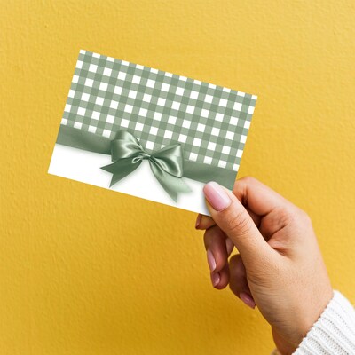 Great Papers Sage Green Bow Notecard Kit, Multicolored, 24/Pack (2025018)