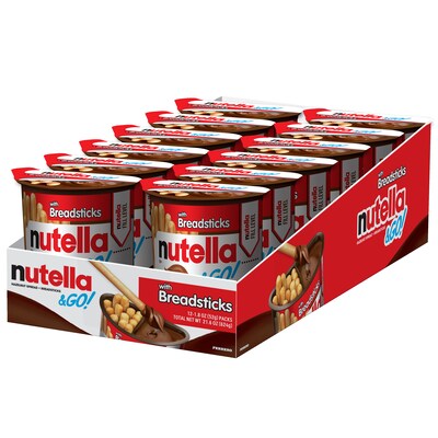 Nutella Chocolate Hazelnut Spread with Breadsticks, 1.8 oz., 12/Box (FEU80314)