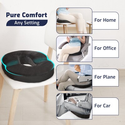 AllSett Health Donut Coccyx and Hemorrhoid Pillow with Non-Slip Washable Cover (ASH0HP2)