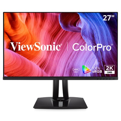 ViewSonic ColorPro 27 QHD 120Hz LCD Monitor, Built-In Speaker, Adjustable, Universal Docking Statio