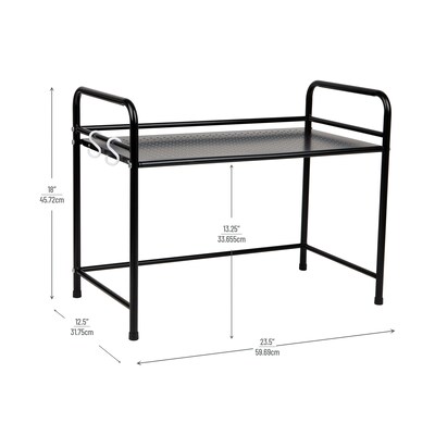 Mind Reader Metal Kitchen Shelf, Black (1TCOUMIC-BLK)