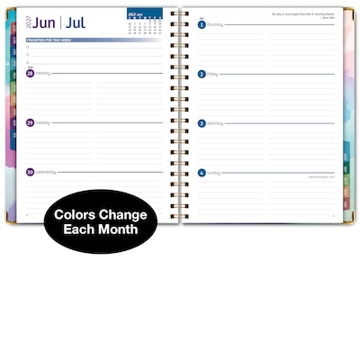 2027 Excello Brands 9" x 11" Weekly & Monthly Standard Planner, Paperboard Cover, Orchid (FSHN-CY27-8511-81)