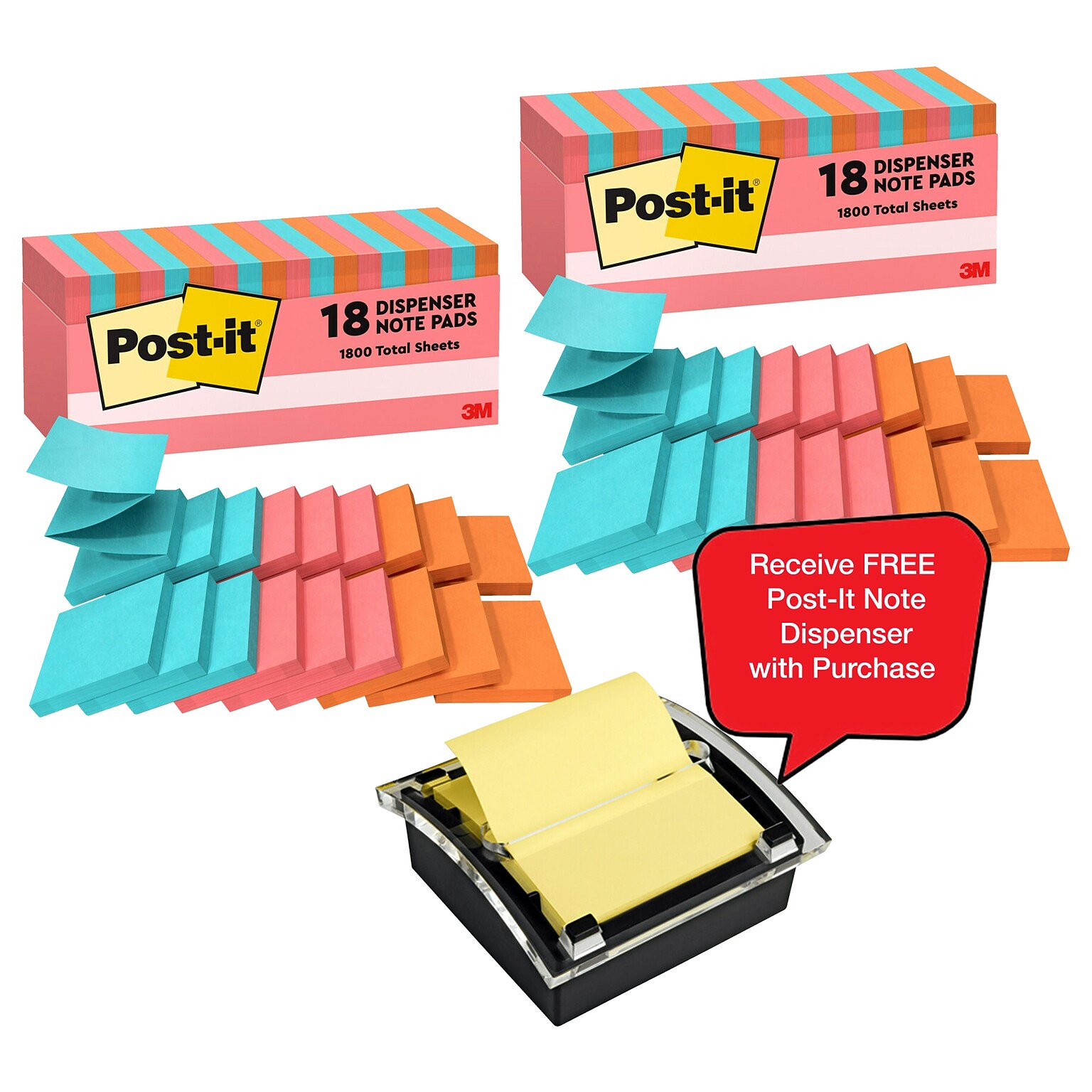 Free Post-It Note Dispenser w/Purchase of  Pop-Up Note Poptimistic Cabinet 2/Pack