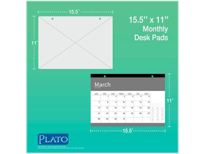 2023-2024 Plato Bonnie Marcus 15.5" x 11" Academic & Calendar Monthly Desk Pad Calendar (9781975457341)