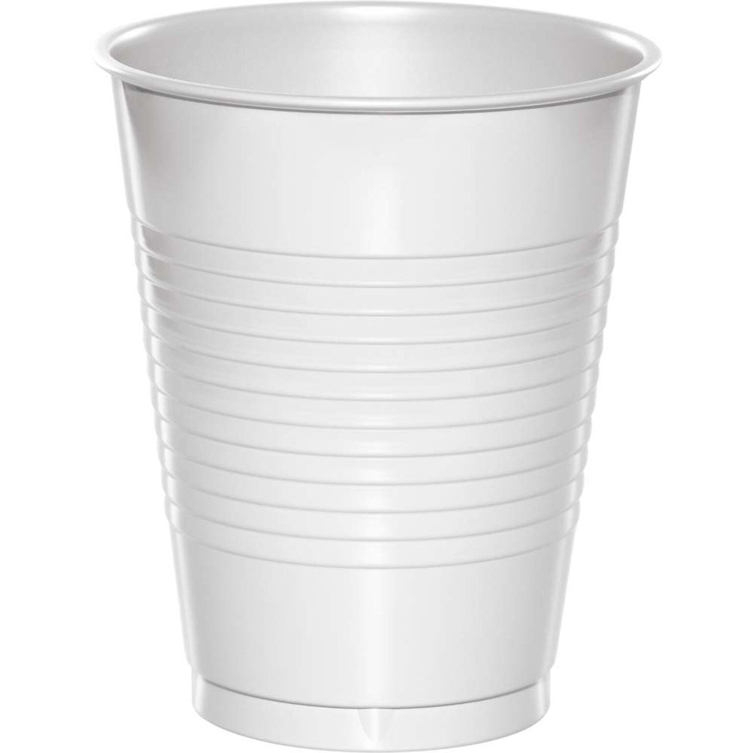Creative Converting Touch of Color Plastic Cups, White, 240/Carton (28000081)