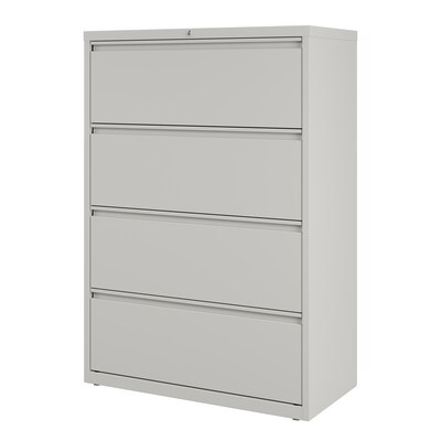 Quill Brand® 4-Drawer Lateral File Cabinet, Locking, Letter/Legal, Gray, 36"W (20299D)