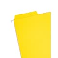 Smead FasTab Hanging File Folders, 1/3-Cut Tab, Letter Size, Yellow, 20/Box (64097)