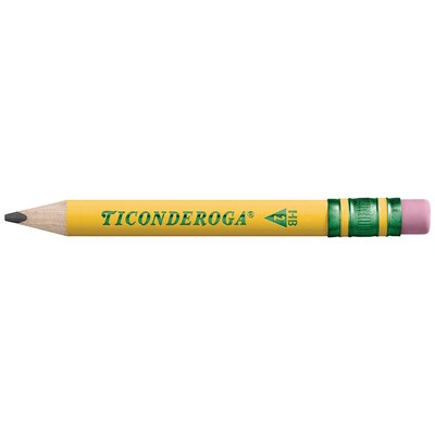 Ticonderoga My First Short Wooden Pencil, #2 Soft Lead, 4 Pencils/Pack, 3/Packs (DIX33004-3)