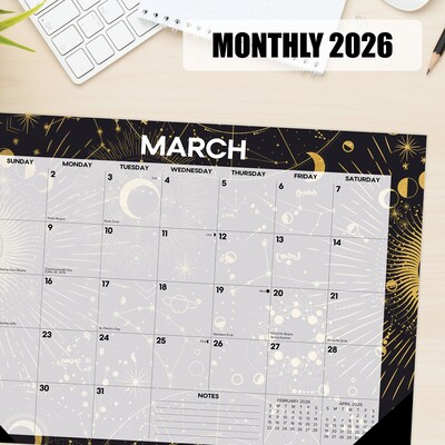 2026 Willow Creek Celestial 17" x 12" Monthly Desk Pad Calendar (57100)