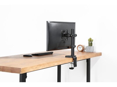 Amer Adjustable Pivot Pole Mount Monitor Arm, Up to 32" Monitor, Black (PM100)