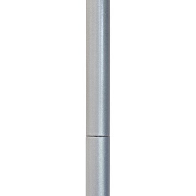 Simple Designs Sleek Essentials 54.72" Metal Floor Lamp with Round Shade, Gray (LF1051-GRY)