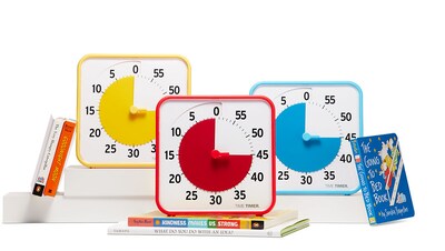 Time Timer Original 60-Minute Wind Up Timers Set, Assorted Colors, 3/Set (TTMTT08BPRM3W)