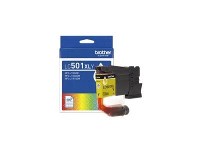 Brother LC501XL Yellow High Yield Ink Cartridge, Prints up to 500 Pages (LC501XLYS)