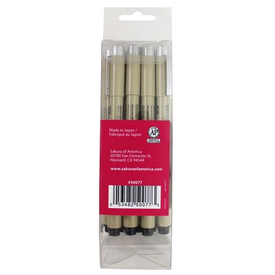Sakura Pigma Pens, Black, 16/Pack (SAK50077)