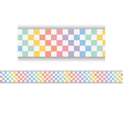 Teacher Created Resources Straight Border Trim, 3 x 2.92, Cool for School Checkers, 12/Pack, 6 Pac