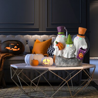 National Tree Company 15 Colorful Hats Ghost Trio with LED Light (RAH-ZHK00713)
