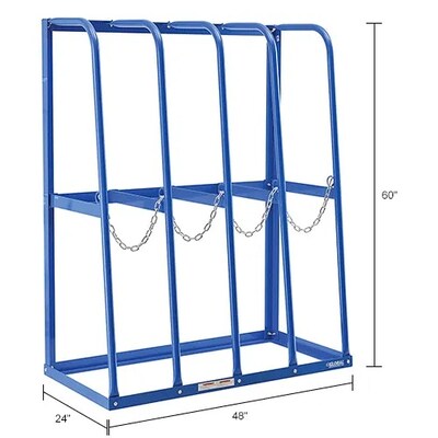 Global Industrial Vertical Bar Storage Rack, 4 Bays, 48"W x 24"D x 60"H, 6000 Lb. Capacity (320753)