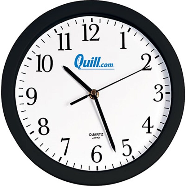 Quill Brand® Wall Clock, Crystal, 9-3/4 Diameter (383095)