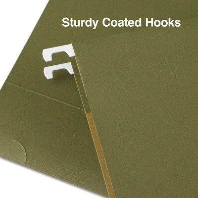 Quill Brand® Box Bottom Hanging File Folders, 3" Expansion, Letter Size, Dark Green, 25/Box (730052)