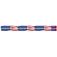Musgrave Pencil Company Flags & Fireworks Pencil, 12 Per Pack, 12 Packs (MUS1615-12)