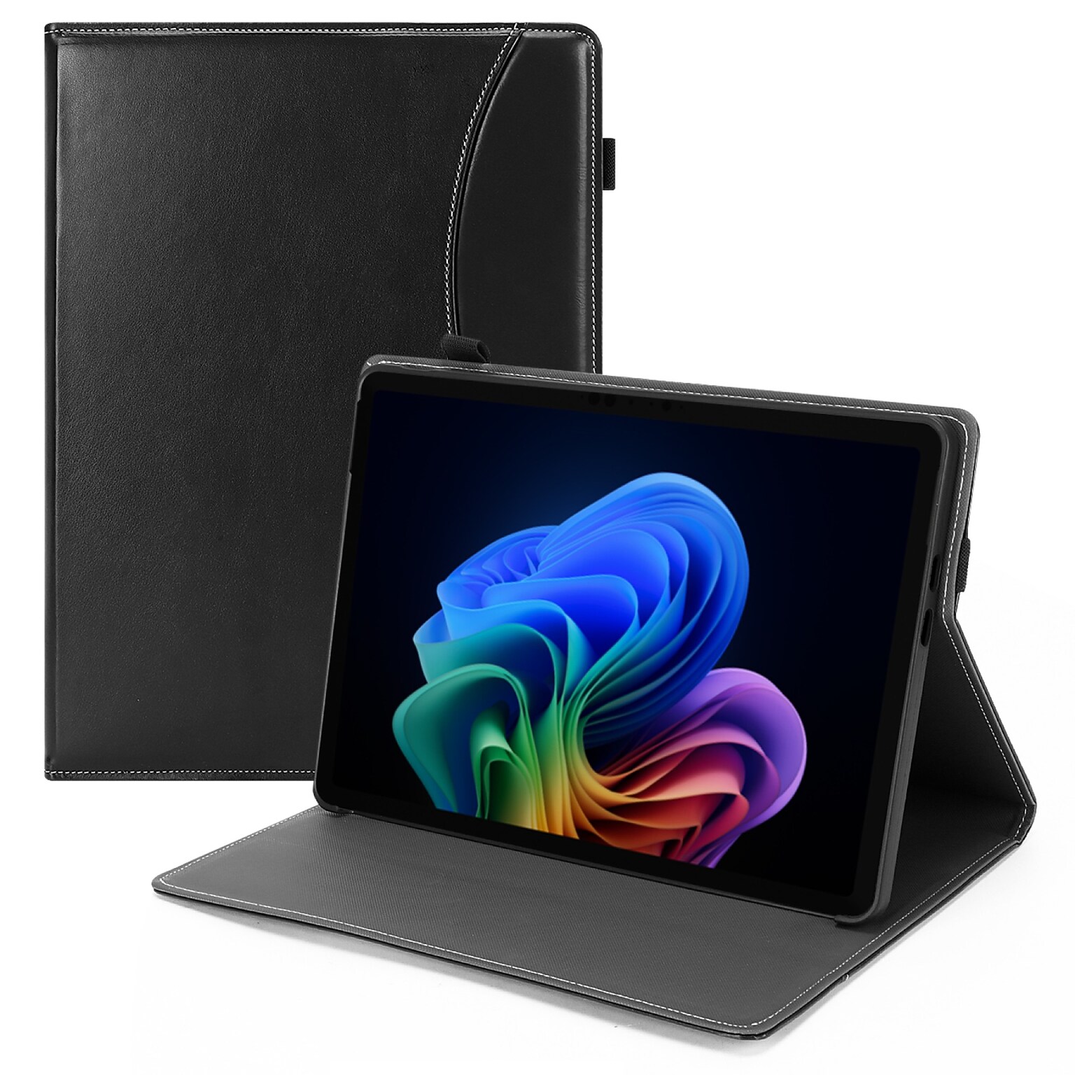 SaharaCase Indy 12 Hand Strap Folio Case for Microsoft Surface Pro, Scorpion Black (TB00480)