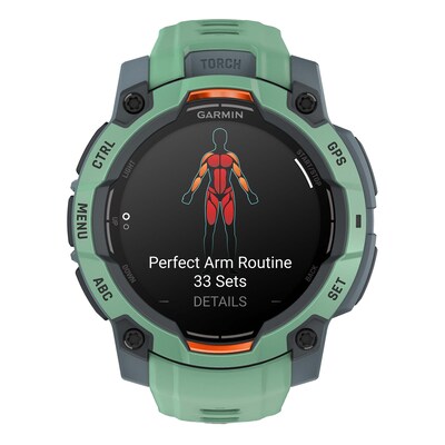 Garmin Instinct 3 AMOLED GPS Smartwatch, Neo Tropic, 45mm (GRM0293601)