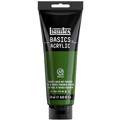 Liquitex BASICS Acrylic Paint Tube, Hookers Green Hue Permanent, 250 mL (LIQ4385224)