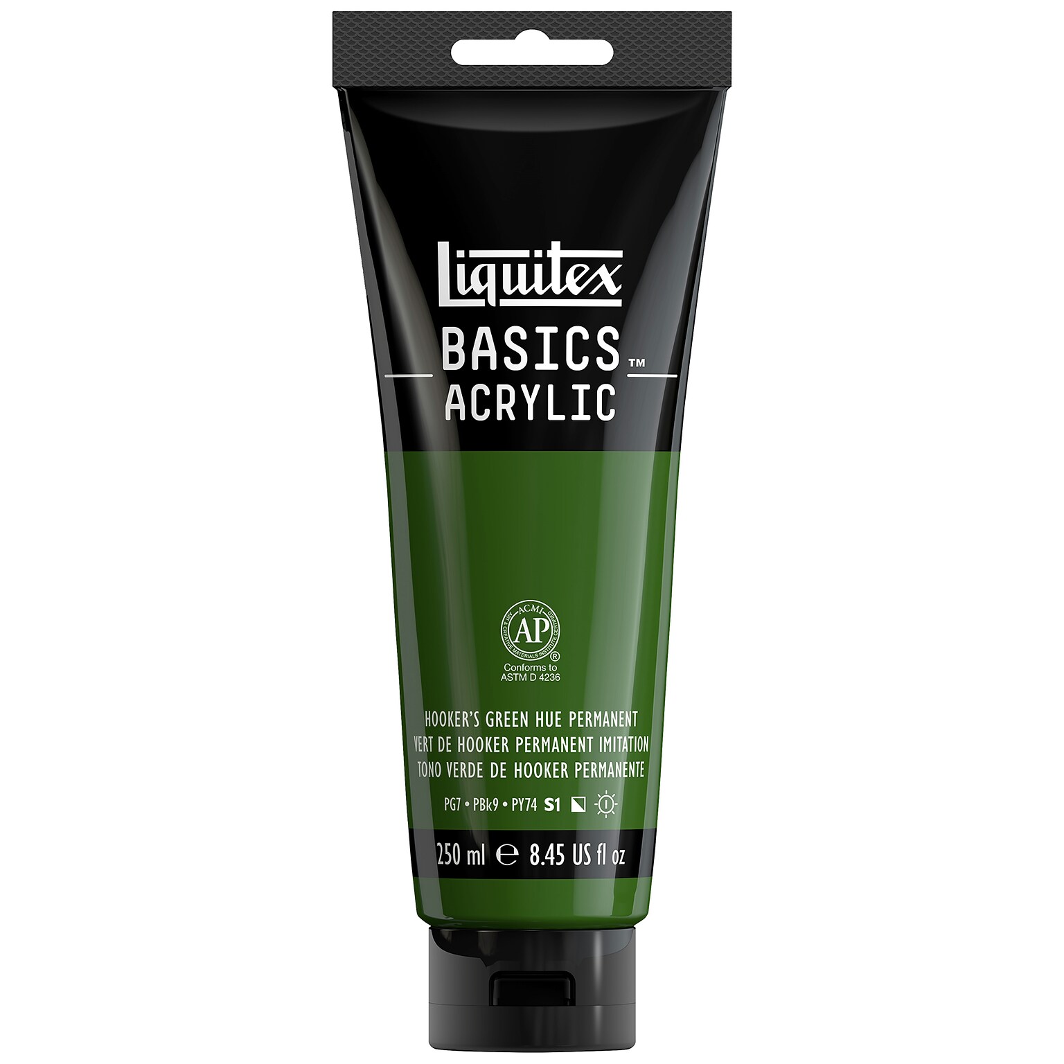 Liquitex BASICS Acrylic Paint Tube, Hookers Green Hue Permanent, 250 mL (LIQ4385224)