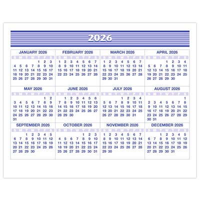 2026 AT-A-GLANCE Flip-A-Week 7" x 5.5" Weekly Desk Calendar Refill Pages, White/Blue (SW705X-50-26)