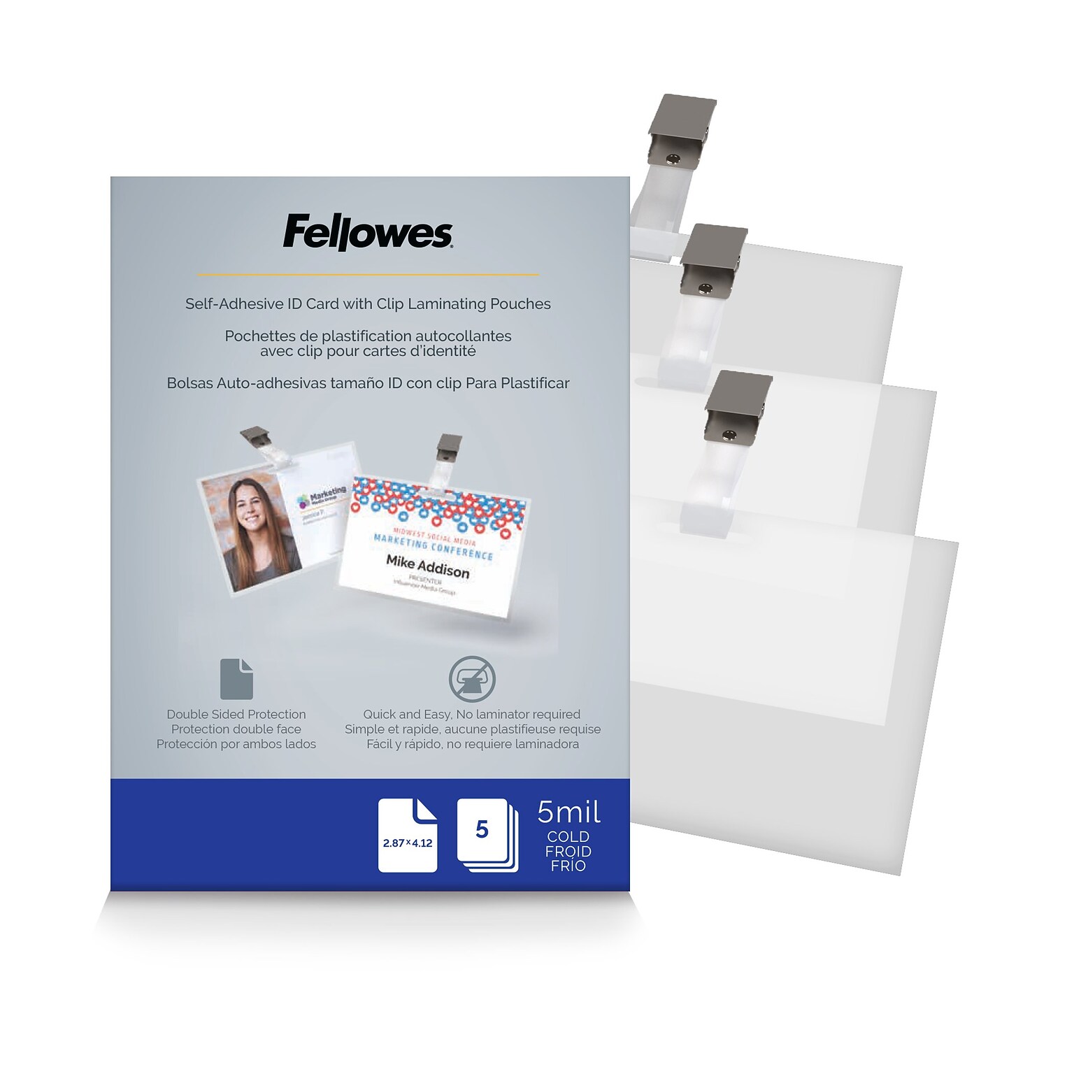 Fellowes Self Sealing Laminating Pouch, 5 Mil, 5/Pack (5220701)
