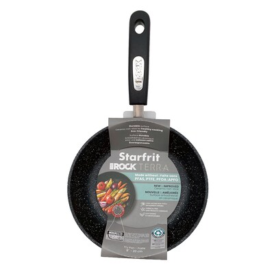 THE ROCK by Starfrit Terra Aluminum 8" Frying Pan, Black (060304-004-0000)