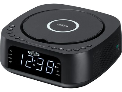 Jensen Stereo Digital Dual Alarm Clock Radio, Black (JCR-375)
