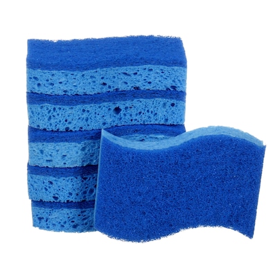 Scotch-Brite Non-Scratch Scrub Sponge, Blue, 6/Pack (526-5)
