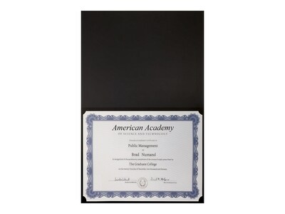 Better Office Certificate Holders, 8.75" x 11.25", Black/Gold, 25/Pack (65251-25PK)