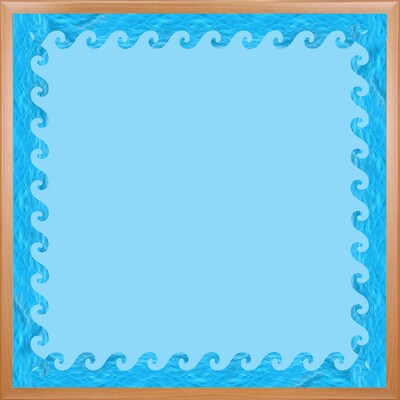 Hygloss Ocean Waves Border, 3 x 36 ft., Ocean Waves, 6 Packs/Bundle (HYG33657)