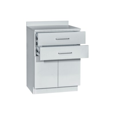 Viva Comfort 36"H x 24"W Exam Room Medical Cabine, 2-Drawers, Gray (ADIME902-24-GRY)