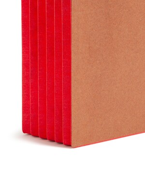 Smead Extra Wide Recycled Reinforced File Pocket, 5" Expansion, Red/Redrope, 10/Box (73696)