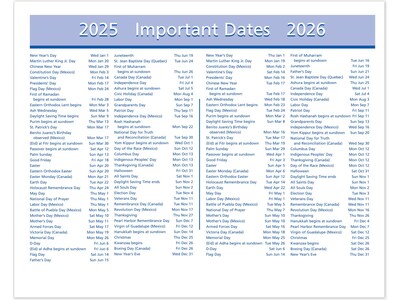 2025 AT-A-GLANCE QuickNotes Flip-A-Week 7 x 5.5 Weekly Desk Calendar Refill, Multicolor (SW706-50-