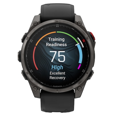 Garmin fenix 8 Pro Sapphire Multisport Smartwatch, GPS, 51mm, Graphite & Black Silicone Band (010-03199-10)