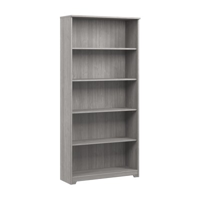 Bush Furniture Cabot Tall 66H 5-Shelf Bookcase with Adjustable Shelves, Modern Gray (WC31366)