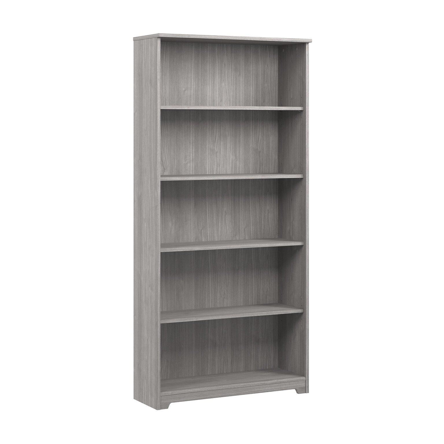 Bush Furniture Cabot Tall 66H 5-Shelf Bookcase with Adjustable Shelves, Modern Gray (WC31366)